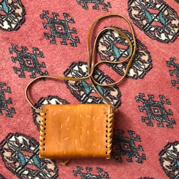 Genuine Leather Hand Tooled Mini Purse - Picture 3 of 8